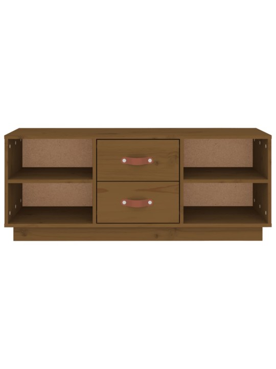 TV skříňka medově hnědá 100 x 34 x 40 cm masivní borové dřevo