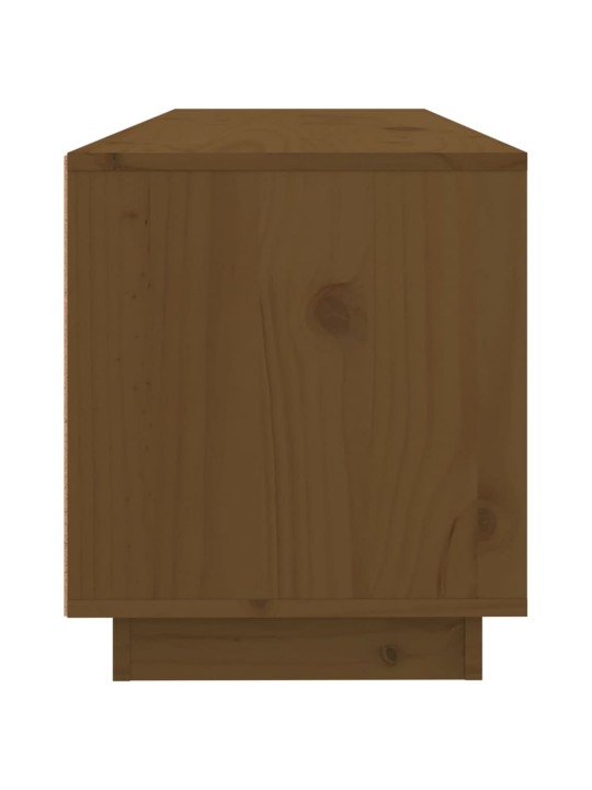 TV skříňka medově hnědá 100 x 34 x 40 cm masivní borové dřevo