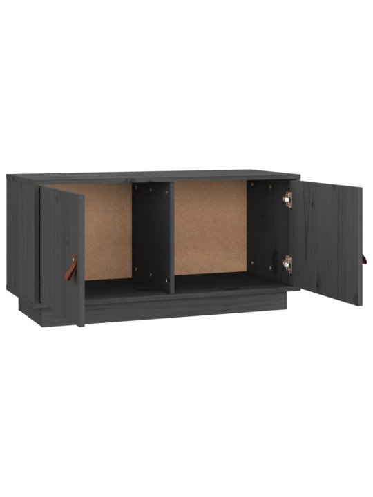 TV skříňka šedá 80 x 34 x 40 cm masivní borové dřevo