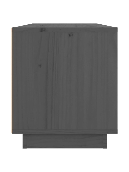 TV skříňka šedá 80 x 34 x 40 cm masivní borové dřevo