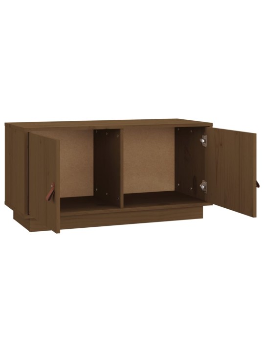 TV skříňka medově hnědá 80 x 34 x 40 cm masivní borové dřevo