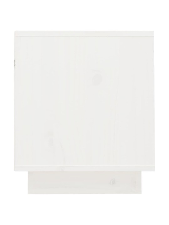 TV skříňka bílá 70 x 34 x 40 cm masivní borové dřevo