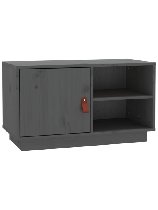TV skříňka šedá 70 x 34 x 40 cm masivní borové dřevo