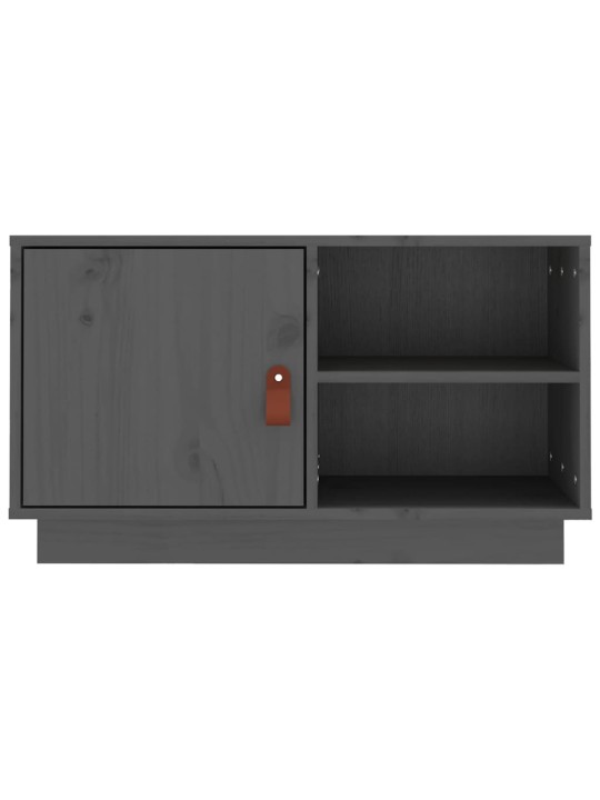TV skříňka šedá 70 x 34 x 40 cm masivní borové dřevo