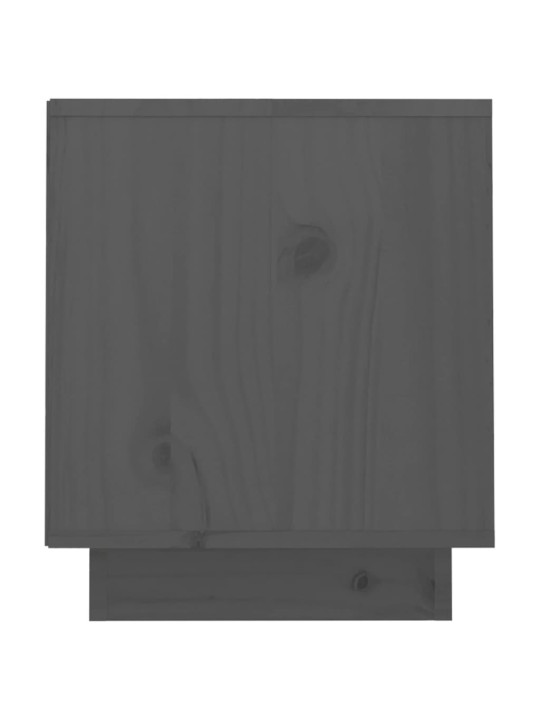TV skříňka šedá 70 x 34 x 40 cm masivní borové dřevo