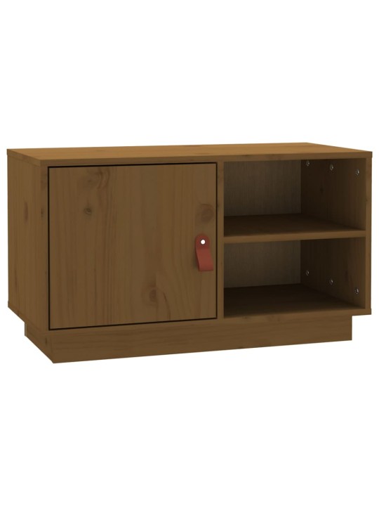 TV skříňka medově hnědá 70 x 34 x 40 cm masivní borové dřevo