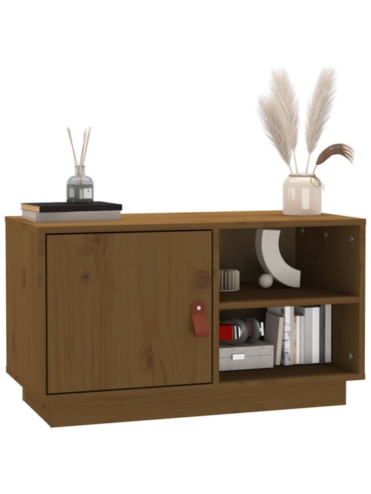 TV skříňka medově hnědá 70 x 34 x 40 cm masivní borové dřevo