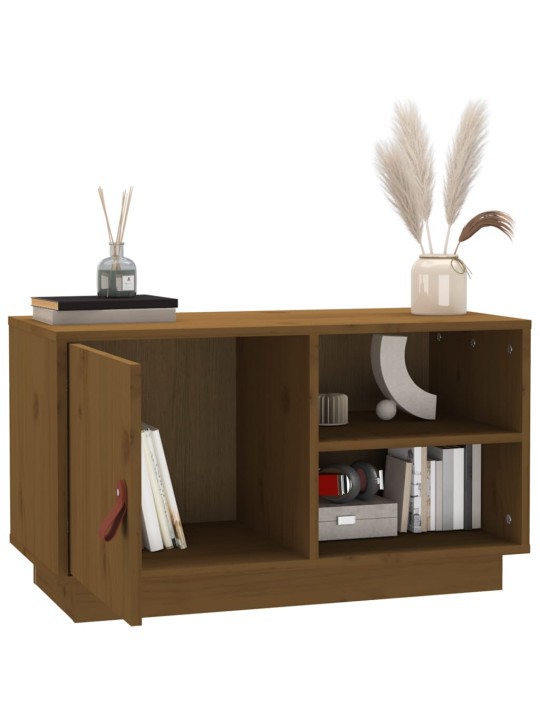 TV skříňka medově hnědá 70 x 34 x 40 cm masivní borové dřevo