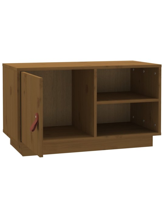 TV skříňka medově hnědá 70 x 34 x 40 cm masivní borové dřevo