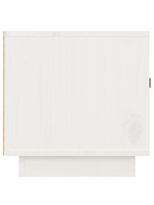 TV skříňka bílá 80 x 34 x 35 cm masivní borové dřevo