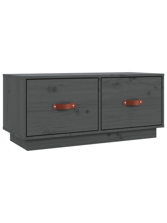 TV skříňka šedá 80 x 34 x 35 cm masivní borové dřevo