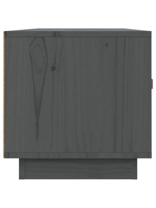 TV skříňka šedá 80 x 34 x 35 cm masivní borové dřevo