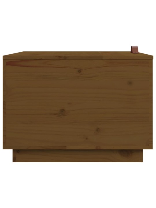 Úložné boxy s víkem 3 ks medově hnědé masivní borové dřevo