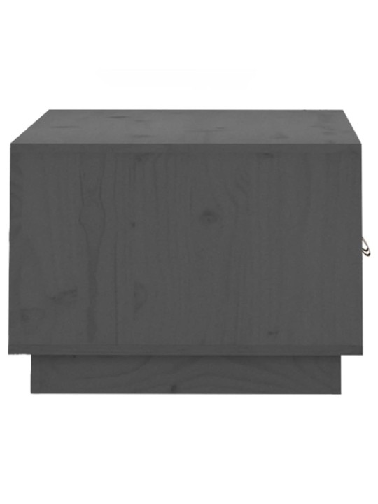 Konferenční stolek šedý 80 x 50 x 35 cm masivní borové dřevo