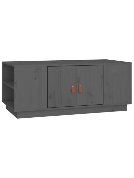 Konferenční stolek šedý 100 x 50 x 41 cm masivní borové dřevo