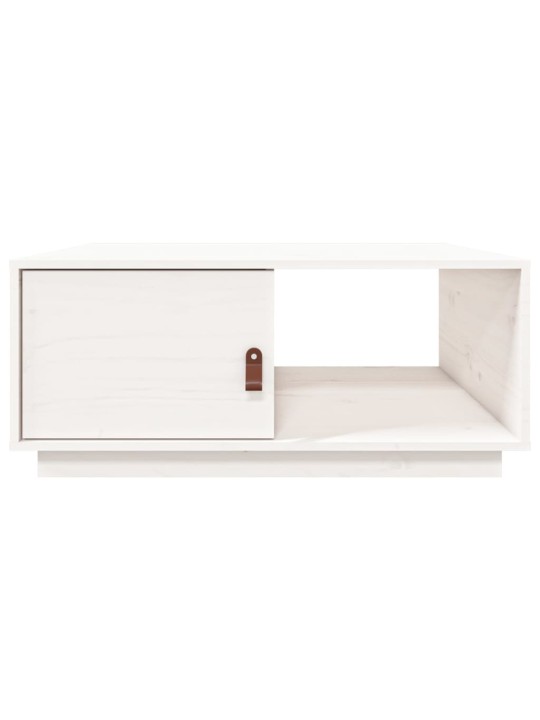 Konferenční stolek bílý 80x50x35,5 cm masivní borové dřevo