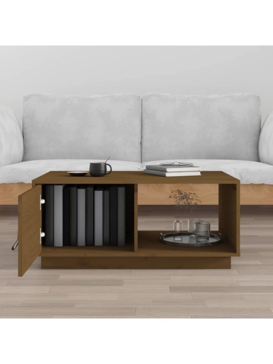 Konferenční stolek medově hnědý 80x50x35,5 cm masivní borovice