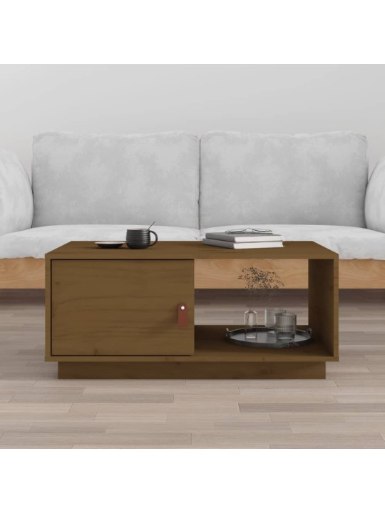 Konferenční stolek medově hnědý 80x50x35,5 cm masivní borovice