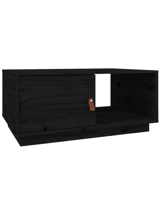 Konferenční stolek černý 80x50x35,5 cm masivní borové dřevo