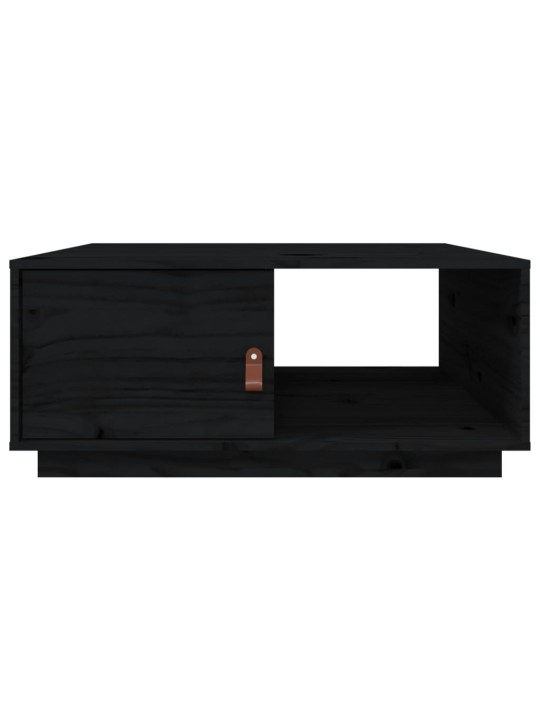 Konferenční stolek černý 80x50x35,5 cm masivní borové dřevo