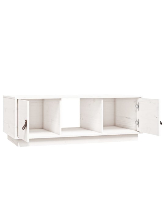 Konferenční stolek bílý 100x50x35 cm masivní borové dřevo
