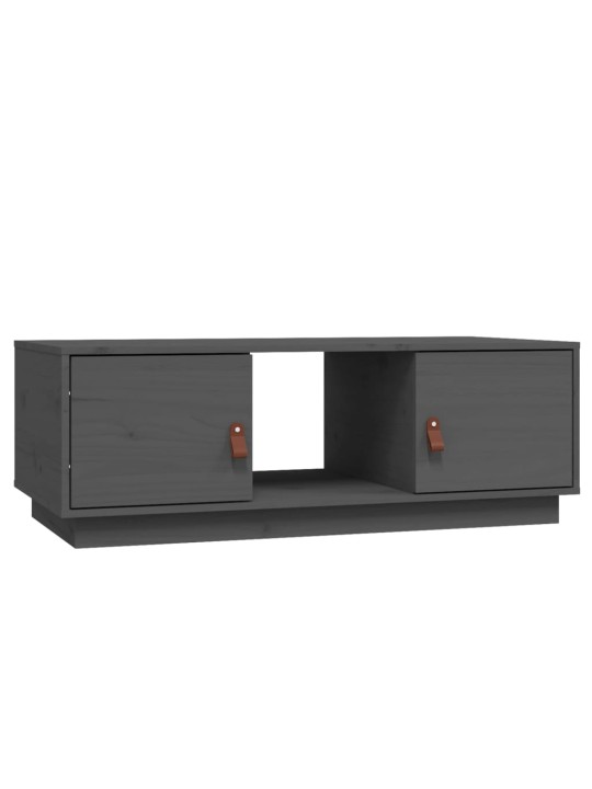 Konferenční stolek šedý 100x50x35 cm masivní borové dřevo