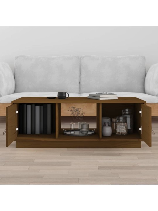 Konferenční stolek medově hnědý 100x50x35 cm masivní borovice