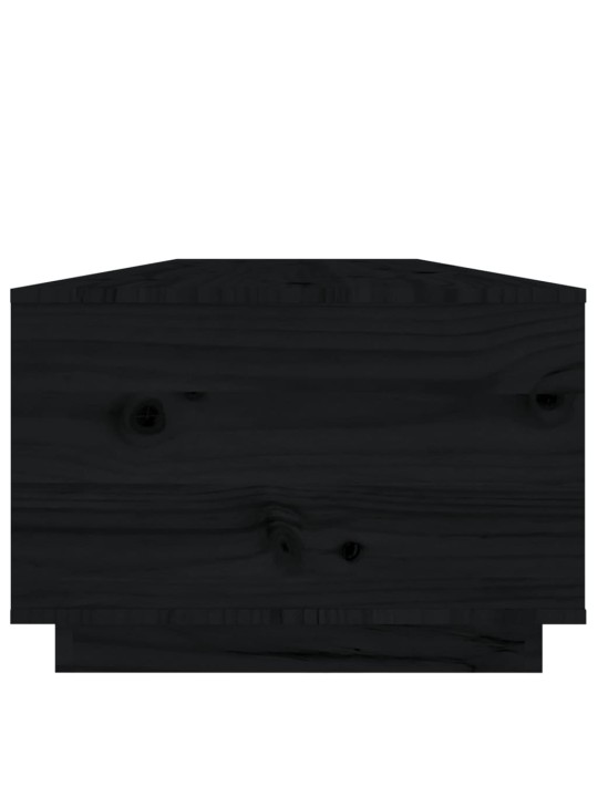 Konferenční stolek černý 100x50x35 cm masivní borové dřevo
