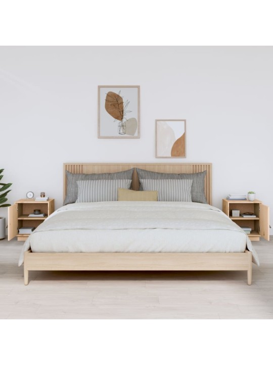 Noční stolky 2 ks 40 x 34 x 45 cm masivní borové dřevo