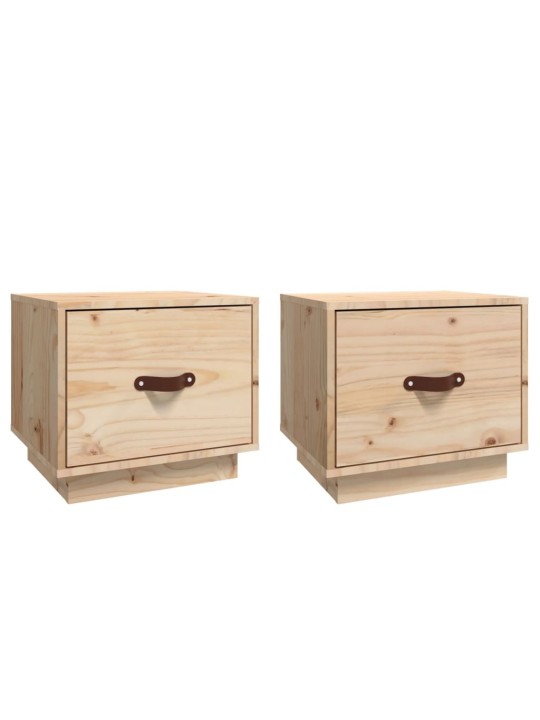 Noční stolky 2 ks 40 x 34 x 35 cm masivní borové dřevo
