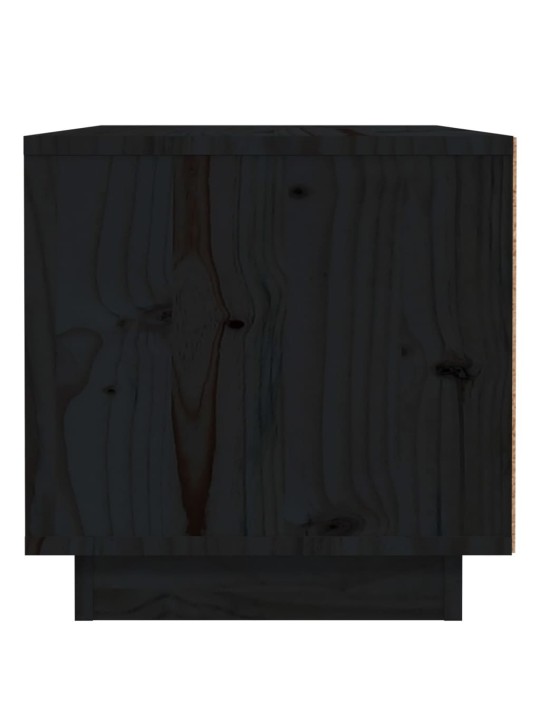 Noční stolky 2 ks černé 40 x 34 x 35 cm masivní borové dřevo