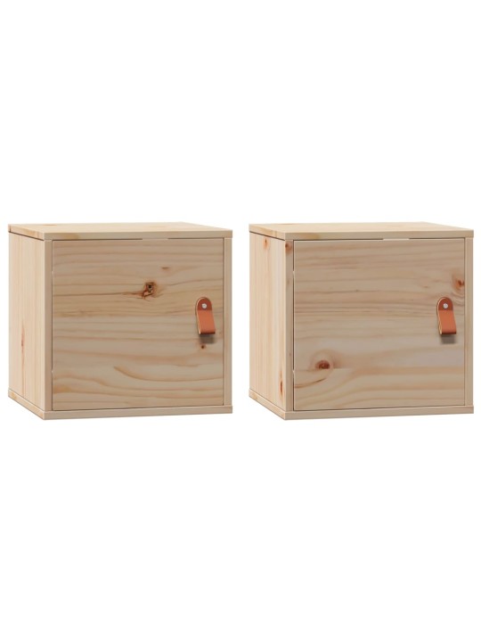 Nástěnné skříňky 2 ks 31,5x30x30 cm masivní borové dřevo