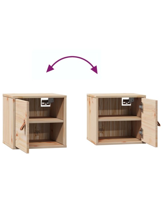 Nástěnné skříňky 2 ks 31,5x30x30 cm masivní borové dřevo