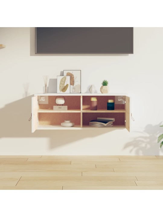 Nástěnná skříňka bílá 80 x 30 x 30 cm masivní borové dřevo
