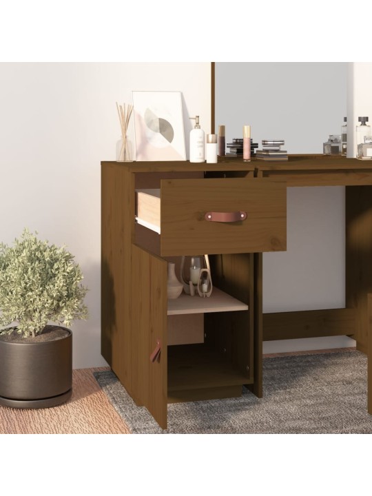 Skříňka k psacímu stolu medová 40x50x75 cm masivní borové dřevo