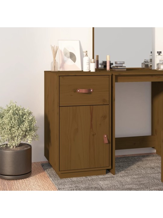 Skříňka k psacímu stolu medová 40x50x75 cm masivní borové dřevo