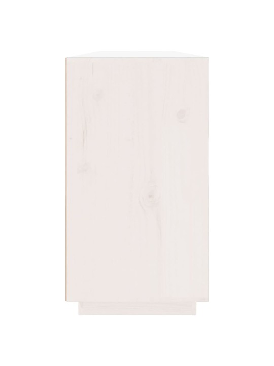 Příborník bílý 100 x 40 x 75 cm masivní borové dřevo