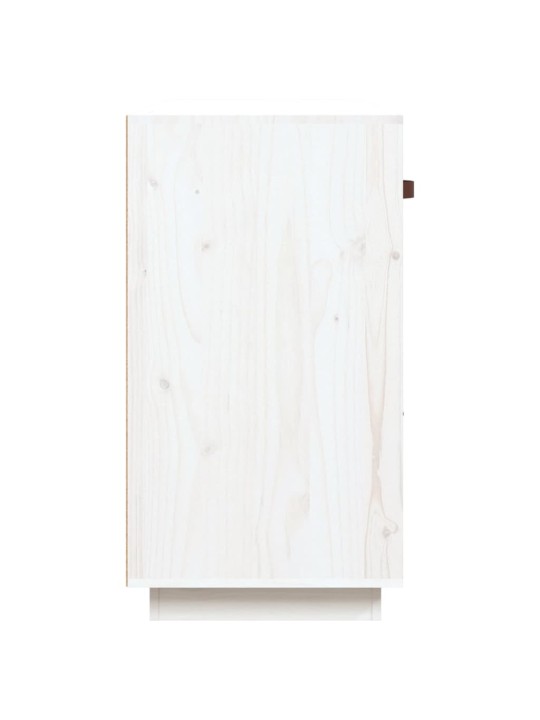 Příborník bílý 100 x 40 x 75 cm masivní borové dřevo