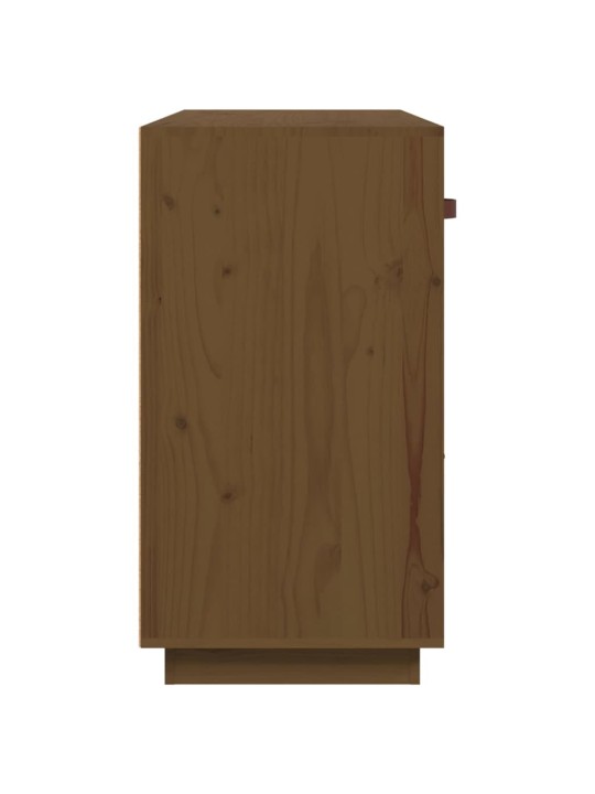 Příborník medově hnědý 100 x 40 x 75 cm masivní borové dřevo