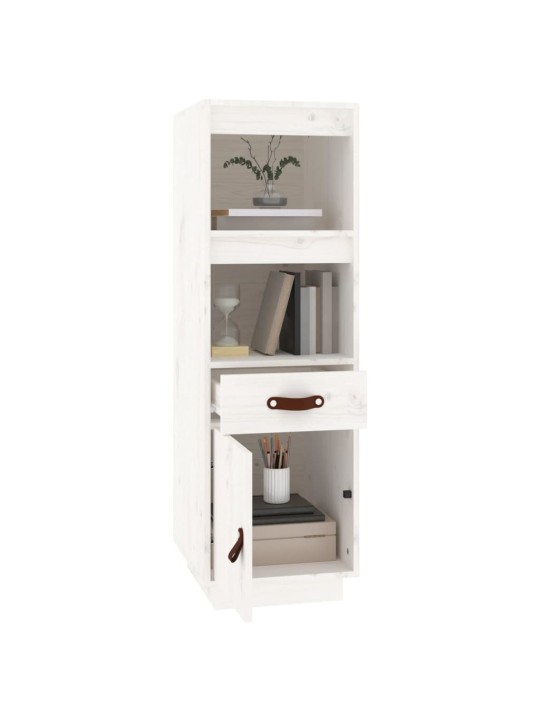 Skříň highboard bílá 34x40x108,5 cm masivní borové dřevo