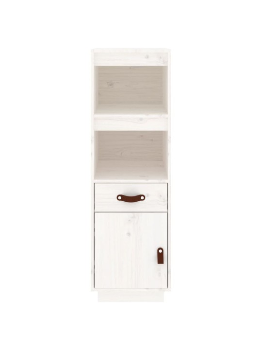 Skříň highboard bílá 34x40x108,5 cm masivní borové dřevo