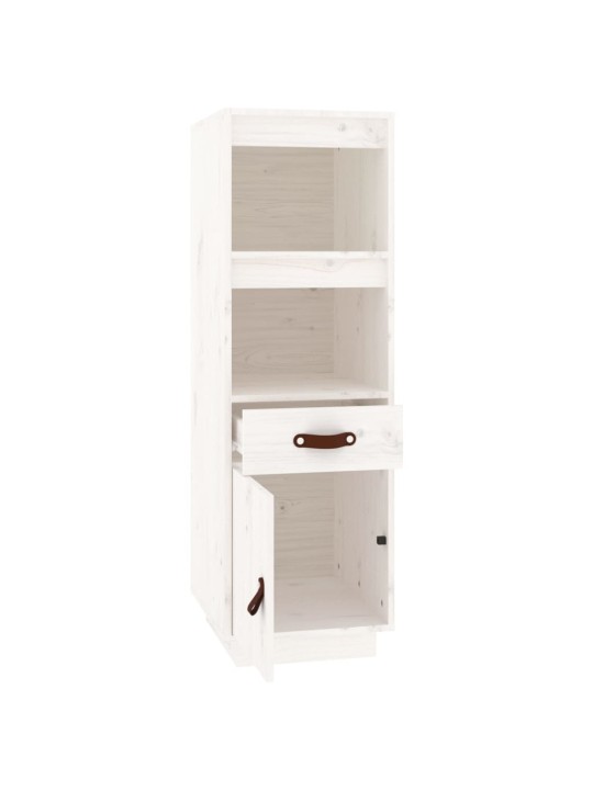 Skříň highboard bílá 34x40x108,5 cm masivní borové dřevo