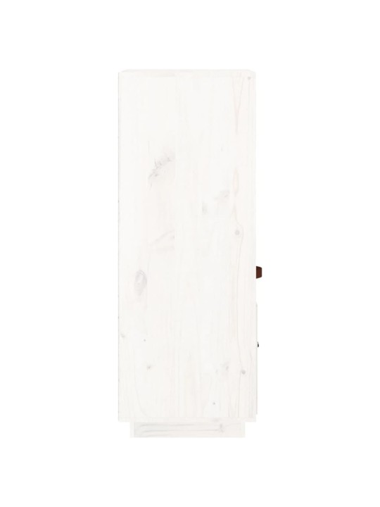 Skříň highboard bílá 34x40x108,5 cm masivní borové dřevo