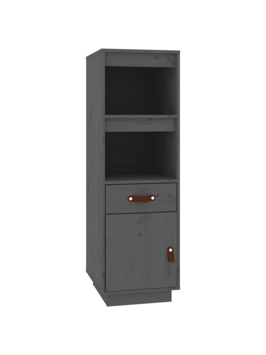 Skříň highboard šedá 34x40x108,5 cm masivní borové dřevo