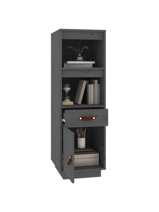 Skříň highboard šedá 34x40x108,5 cm masivní borové dřevo