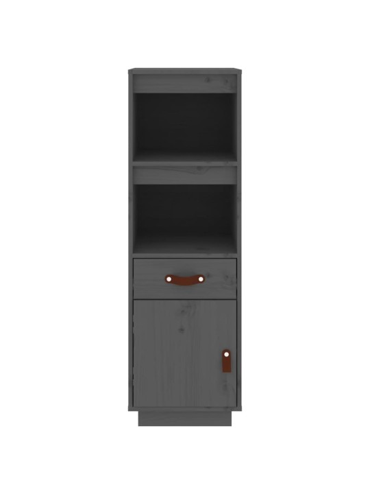 Skříň highboard šedá 34x40x108,5 cm masivní borové dřevo