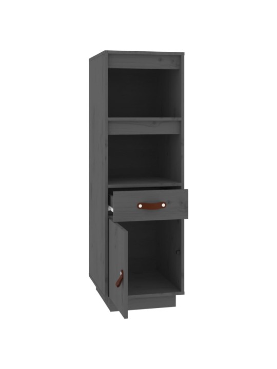 Skříň highboard šedá 34x40x108,5 cm masivní borové dřevo