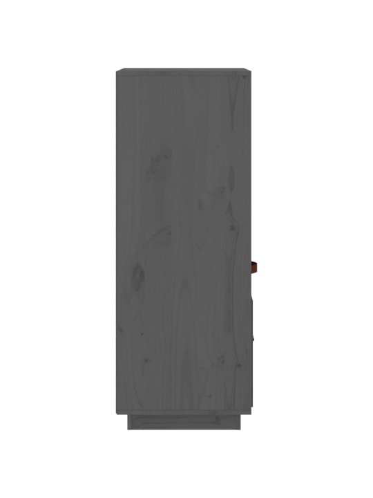 Skříň highboard šedá 34x40x108,5 cm masivní borové dřevo