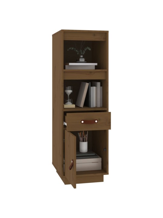 Skříň highboard medově hnědá 34x40x108,5 cm masivní borovice