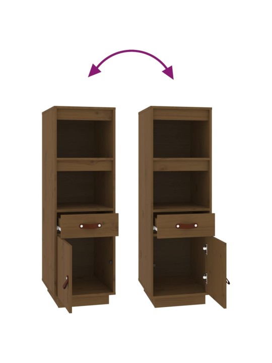 Skříň highboard medově hnědá 34x40x108,5 cm masivní borovice